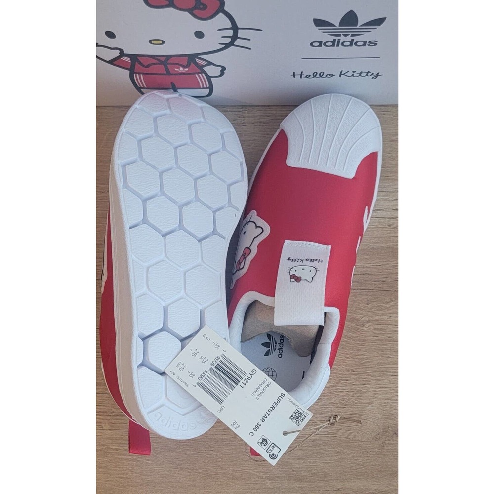Size 3 -‎ adidas Superstar 360 x Hello Kitty Low Vivid Red - Picture 4 of 4